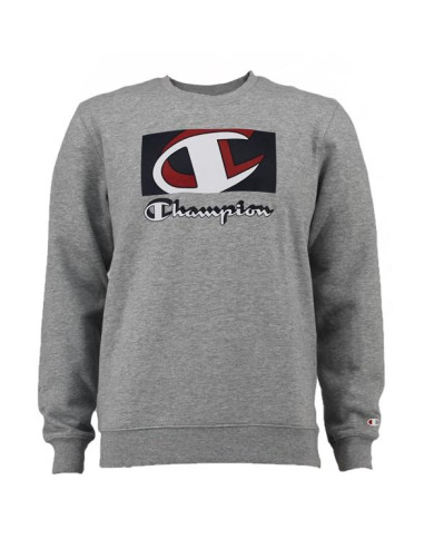 Bluza męska Champion CREWNECK SWEATSHIRT 216641EM006 Szara - Sklep online Mastersport