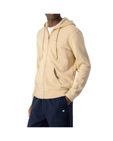 Bluza męska Champion HOODED FULL ZIP SWEATSHIRT 218537MS073 Beżowa - Sklep online Mastersport
