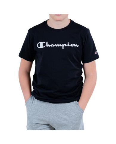 Koszulka dziecięca Champion CREWNECK T-SHIRT 305365KK001 Czarna - Sklep online Mastersport
