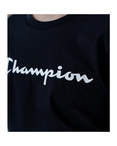 Koszulka dziecięca Champion CREWNECK T-SHIRT 305365KK001 Czarna - Sklep online Mastersport