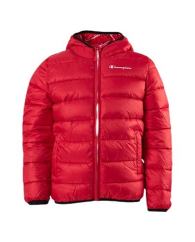 Kurtka dziecięca Champion HOODED JACKET 305826RS053 Czerwona - Sklep online Mastersport