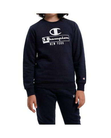 Bluza dziecięca Champion CREWNECK SWEATSHIRT 306172BS501 Niebieska - Sklep online Mastersport
