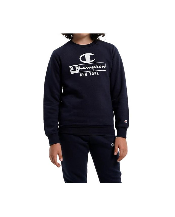 Bluza dziecięca Champion CREWNECK SWEATSHIRT 306172BS501 Niebieska - Sklep online Mastersport