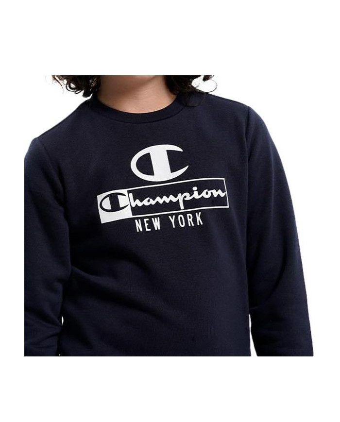 Bluza dziecięca Champion CREWNECK SWEATSHIRT 306172BS501 Niebieska - Sklep online Mastersport