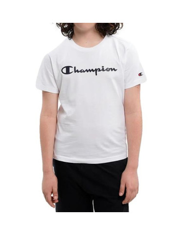 Koszulka dziecięca Champion CREWNECK T-SHIRT 306285WW001 Biała - Sklep online Mastersport