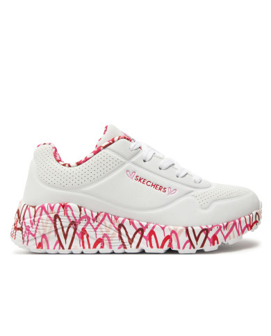 Buty damskie Skechers UNO LITE LOVELY LUV 314976LWRPK Białe - Sklep online Mastersport