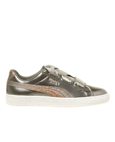 Buty dziecięce Puma BASKET HEART LUNAR LUX JR 36599301 Srebrne - Sklep online Mastersport