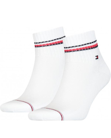 Skarpetki męskie Tommy Hilfiger TH MEN ICONIC QUARTER 2P 100001094300 Białe - Sklep online Mastersport
