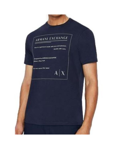 Koszulka męska Armani Exchange T-SHIRT 3LZTHD-ZJH4Z-15BA Niebieska - Sklep online Mastersport
