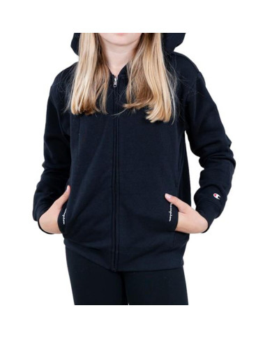 Bluza dziecięca Champion HOODED FULL ZIP SWEATSHIRT 404444KK001 Czarna - Sklep online Mastersport