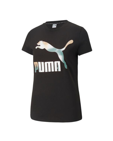 Koszulka damska Puma CLASSICS LOGO TEE 53007771 Czarna - Sklep online Mastersport