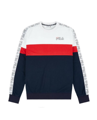 Bluza męska Fila JACOBY BLOCKED CREW M 683256A023 Niebieska - Sklep online Mastersport