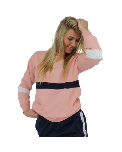 Bluza damska Fila JACKI TAPED CREW SWEAT W 683282B054 Różowa - Sklep online Mastersport