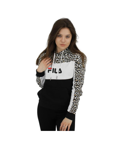 Bluza damska Fila AQILA AOP BLOCKED HOOD W 688780B230 Czarna - Sklep online Mastersport