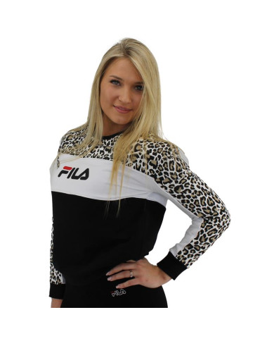 Bluza damska Fila AMINA AOP BLOCKED CREW W 688781B230 Czarna - Sklep online Mastersport