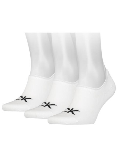 Skarpetki męskie Calvin Klein CK MEN FOOTIE HIGH CUT 3P LOGO 701218723002 Białe - Sklep online Mastersport