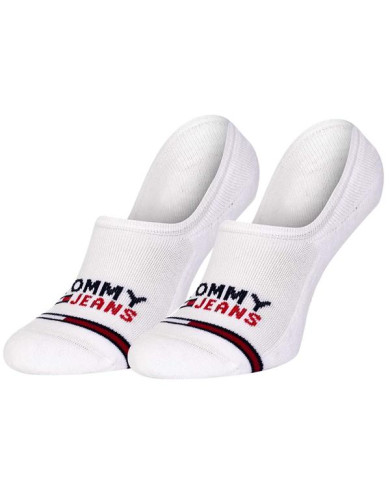 Skarpetki męskie Tommy Hilfiger TH UNI TJ NO SHOW HIGH CUT 2 701218958001 Białe - Sklep online Mastersport