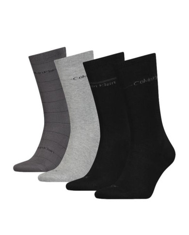 Skarpetki męskie Calvin Klein CK MEN SOCK 4P STRIPE 701219835002 Czarne - Sklep online Mastersport