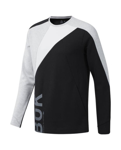 Bluza męska Reebok OST BLOCKED CREW NECK EC0991 Czarna - Sklep online Mastersport