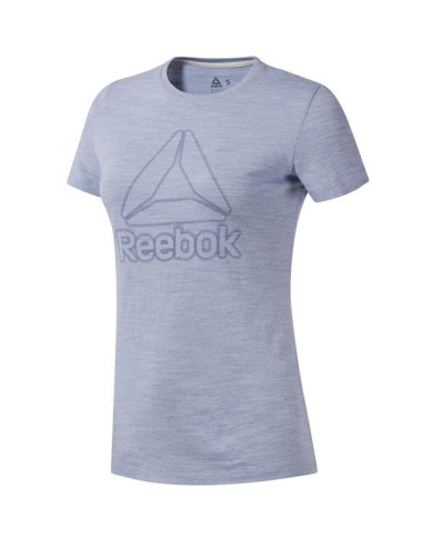 Koszulka damska Reebok TE MARBLE LOGO TEE EC2323 Niebieska - Sklep online Mastersport