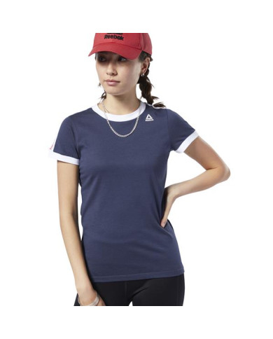 Koszulka damska Reebok LINEAR LOGO TEE FI2020 Niebieska - Sklep online Mastersport