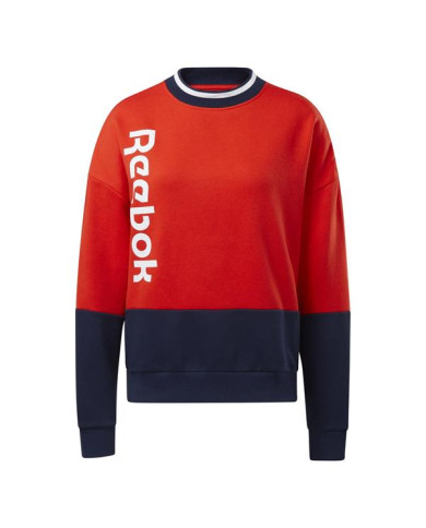 Bluza damska Reebok TE LINEAR LOGO CREW FT0903 Czerwona - Sklep online Mastersport