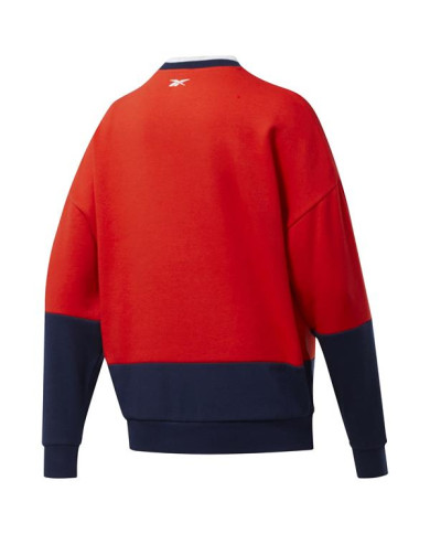 Bluza damska Reebok TE LINEAR LOGO CREW FT0903 Czerwona - Sklep online Mastersport