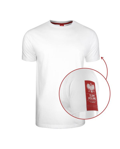 Koszulka męska Monotox TEAM POLAND LABEL WHITE M-TS-07TP-02 Biała - Sklep online Mastersport