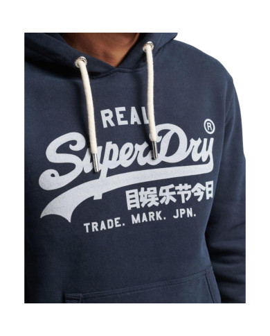 Bluza męska Superdry VINTAGE VL HOOD M2012093A98T Niebieska - Sklep online Mastersport