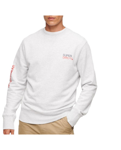Bluza męska Superdry SPORTSWEAR LOGO LOOSE CREW M2013099AJAR Szara - Sklep online Mastersport
