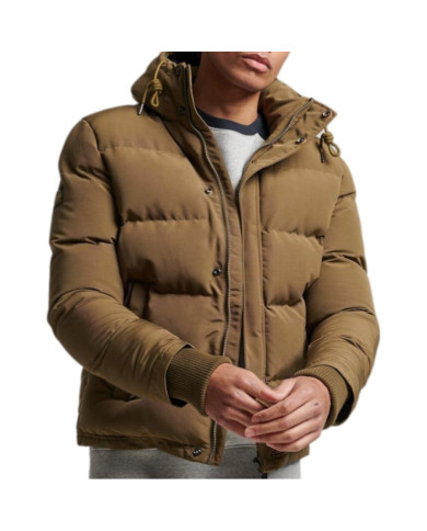 Kurtka męska Superdry EVEREST SHORT HOODED PUFFER M5011743A03O Zielona - Sklep online Mastersport