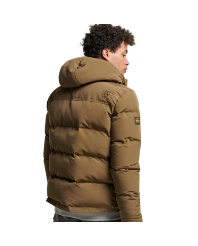 Kurtka męska Superdry EVEREST SHORT HOODED PUFFER M5011743A03O Zielona - Sklep online Mastersport