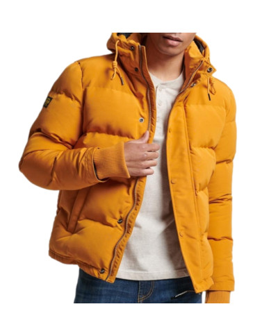 Kurtka męska Superdry EVEREST SHORT HOODED PUFFER M5011743A34K Żółta - Sklep online Mastersport
