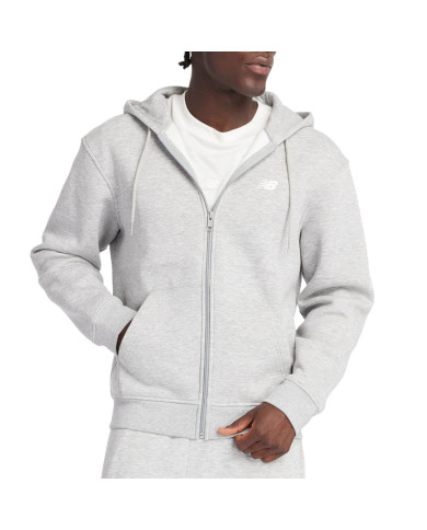 Bluza męska New Balance SPORT CORE BRUSHED FULL ZIP MJ43902AG Szara - Sklep online Mastersport