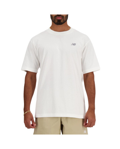 Koszulka męska New Balance S/S NEW BALANCE SMALL LOGO MT41509WT Biała - Sklep online Mastersport