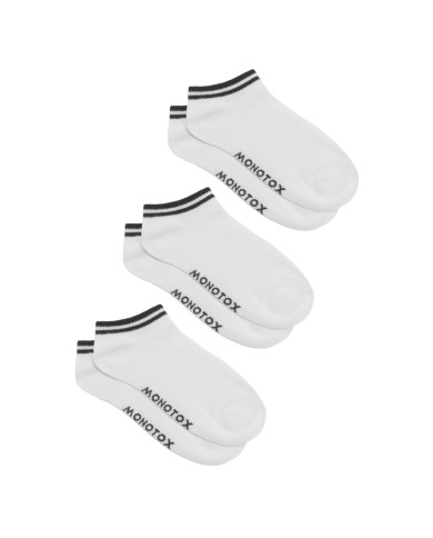 Skarpetki męskie Monotox NO-SHOW STRIPES 3 MX11006 Białe - Sklep online Mastersport
