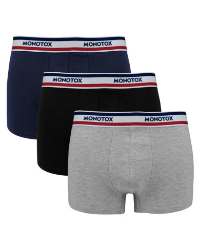 Bielizna męska Monotox TRUNK 3P MX21063 Szara - Sklep online Mastersport