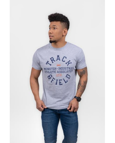Koszulka męska Monotox TRACK&FIELD GRAY MELANGE MX22078 Szara - Sklep online Mastersport