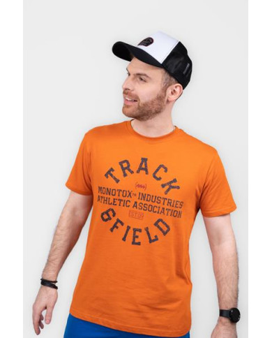 Koszulka męska Monotox TRACK&FIELD PAPRIKA MX22080 Pomarańczowa - Sklep online Mastersport