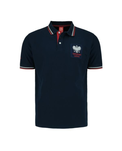 Koszulka męska Monotox POLO TP EAGLE MX22092 Niebieska - Sklep online Mastersport