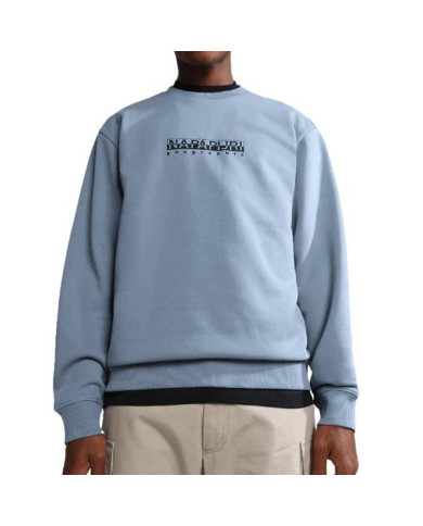 Bluza męska Napapijri B-BOX C S 1 NP0A4GBFB2B Niebieska - Sklep online Mastersport