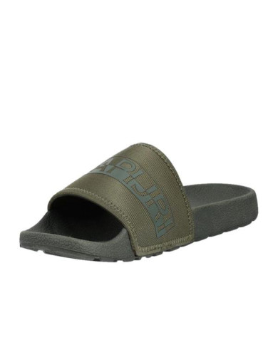 Klapki męskie Napapijri STREAM SLIDE NP0A4GRYGD6 Zielone - Sklep online Mastersport