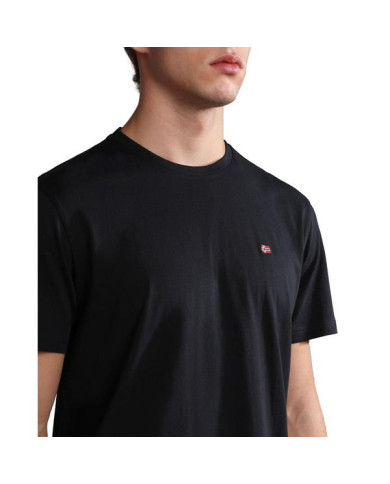 Koszulka męska Napapijri SALIS SS SUM BLACK NP0A4H8D041 Czarna - Sklep online Mastersport