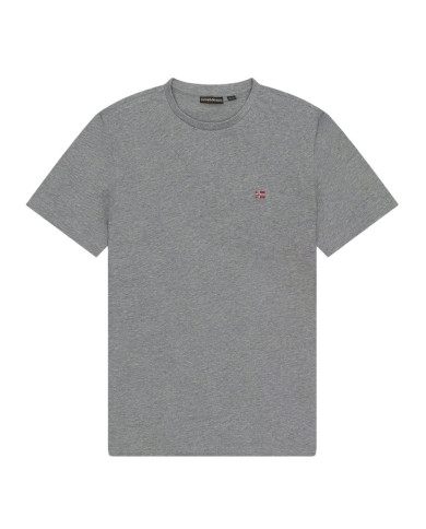 Koszulka męska Napapijri SALIS SS SUM MED GREY NP0A4H8D160 Szara - Sklep online Mastersport