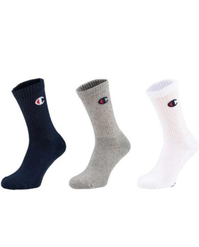 Skarpetki męskie Champion 3 PACK CREW SOCKS U24558BS517 Szare - Sklep online Mastersport