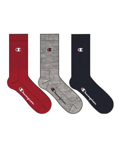 Skarpetki męskie Champion 3 PACK CREW SOCKS U24558RS010 Szare - Sklep online Mastersport