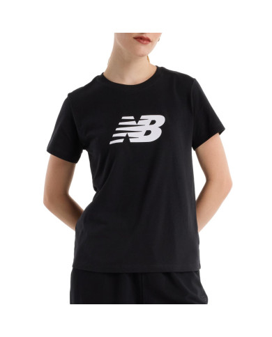 Koszulka damska New Balance S/S SPORT JERSEY LOGO T-SH WT43582BK Czarna - Sklep online Mastersport