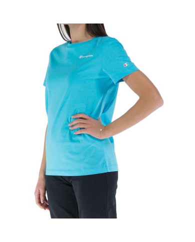 Koszulka damska Champion CREWNECK T-SHIRT 114912BS128 Niebieska - Sklep online Mastersport