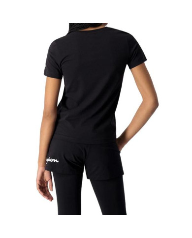 Koszulka damska Champion V-NECK T-SHIRT 114913KK001 Czarna - Sklep online Mastersport