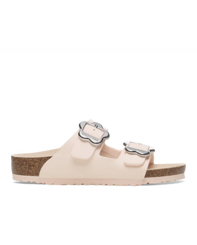 Klapki damskie Birkenstock ARIZONA KIDS FLOWER BUCKLE BF REGULAR 1029442 Różowe - Sklep online Mastersport